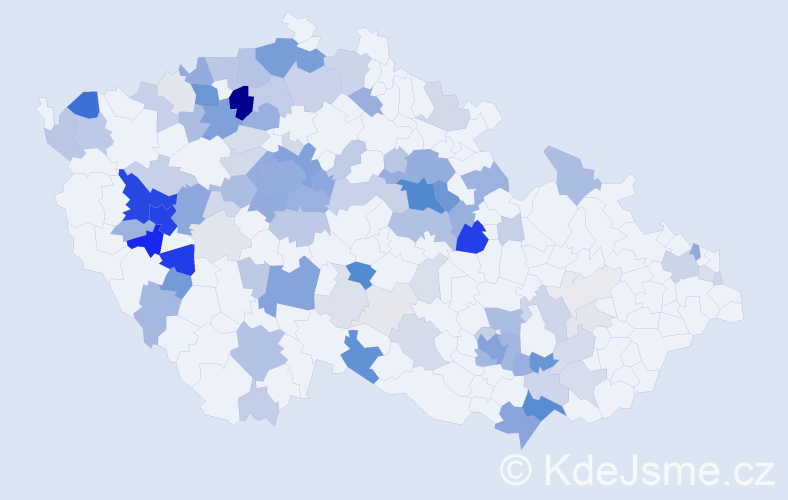 Příjmení: 'Racek', počet výskytů 471 v celé ČR