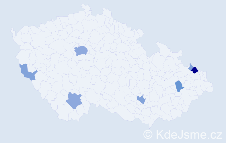 Příjmení: 'Selzerová', počet výskytů 19 v celé ČR