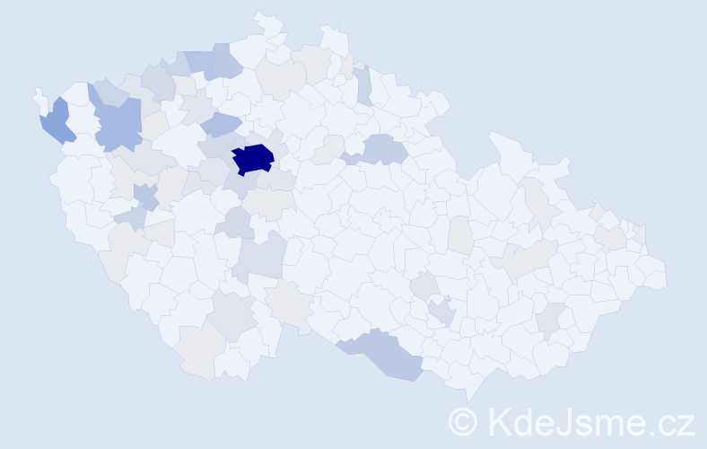 Příjmení: 'Wild', počet výskytů 216 v celé ČR
