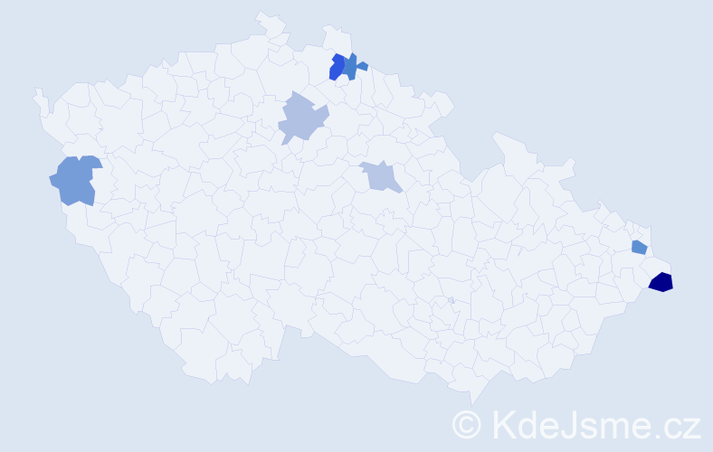 Příjmení: 'Lehotová', počet výskytů 12 v celé ČR