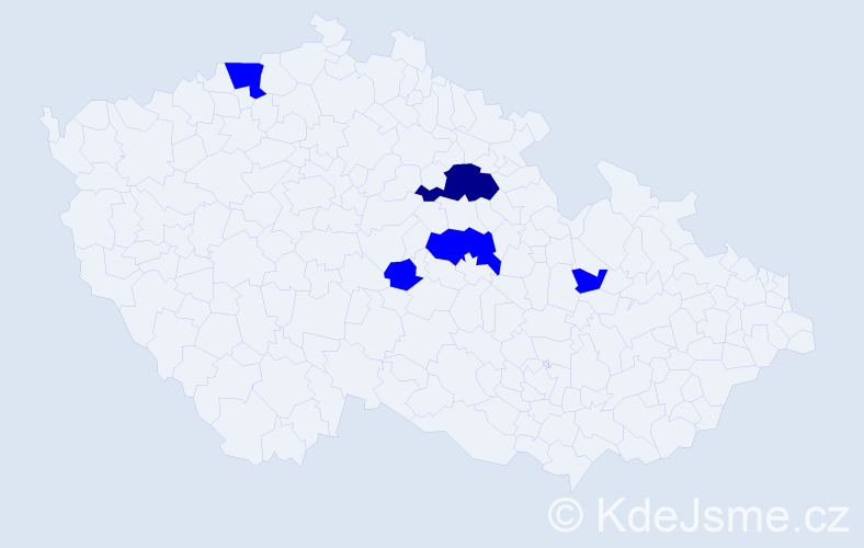 Příjmení: 'Propilková', počet výskytů 6 v celé ČR