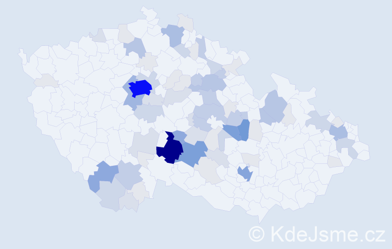 Příjmení: 'Paclíková', počet výskytů 271 v celé ČR