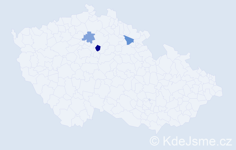 Příjmení: 'Blažinová', počet výskytů 4 v celé ČR