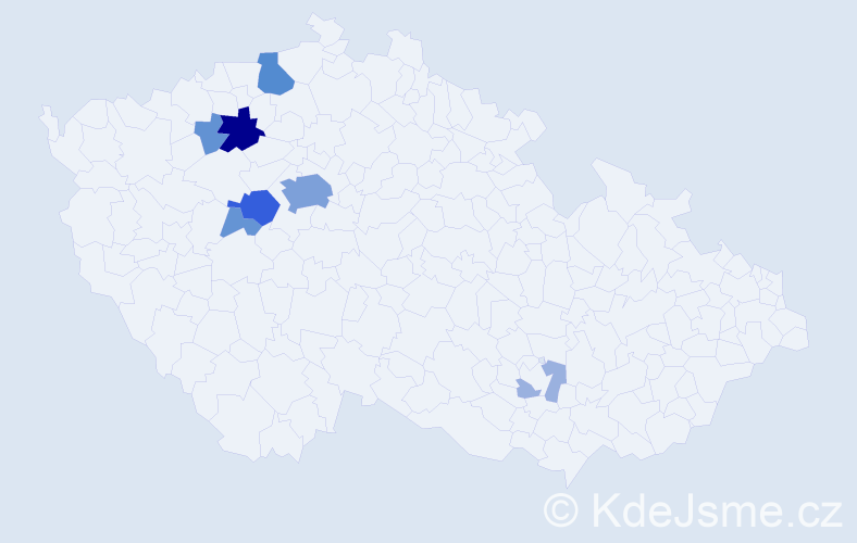 Příjmení: 'Bati', počet výskytů 31 v celé ČR