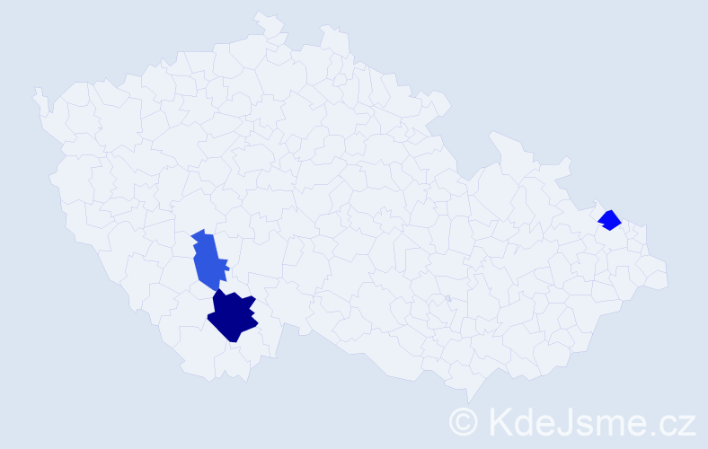 Příjmení: 'Holzepl', počet výskytů 11 v celé ČR
