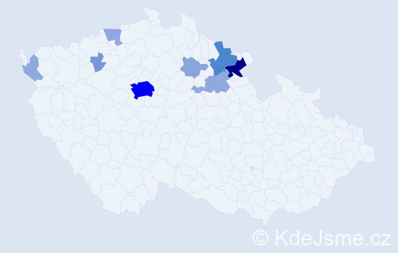 Příjmení: 'Teuberová', počet výskytů 33 v celé ČR