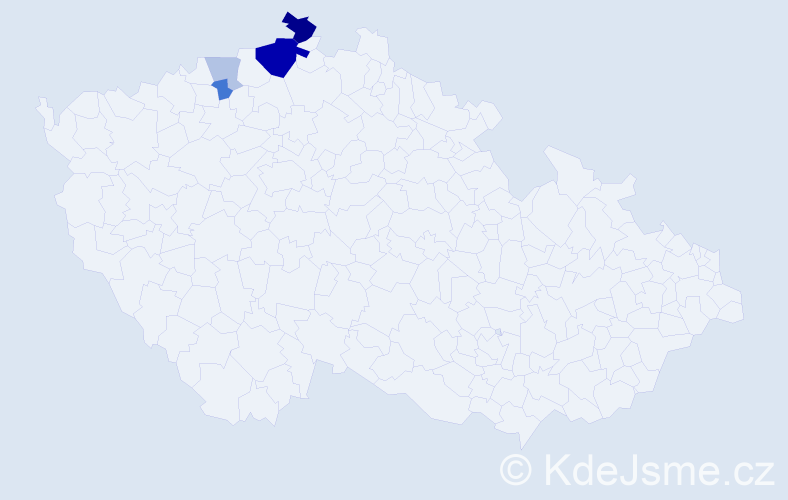 Příjmení: 'Bojčev', počet výskytů 11 v celé ČR