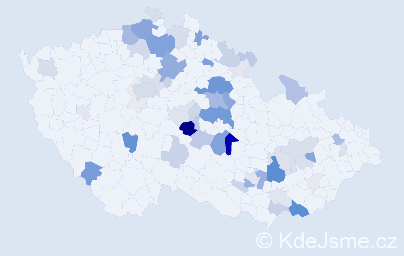 Příjmení: 'Lankaš', počet výskytů 218 v celé ČR