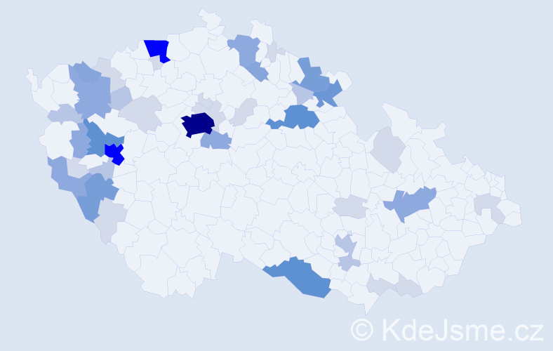 Příjmení: 'Holzknecht', počet výskytů 132 v celé ČR