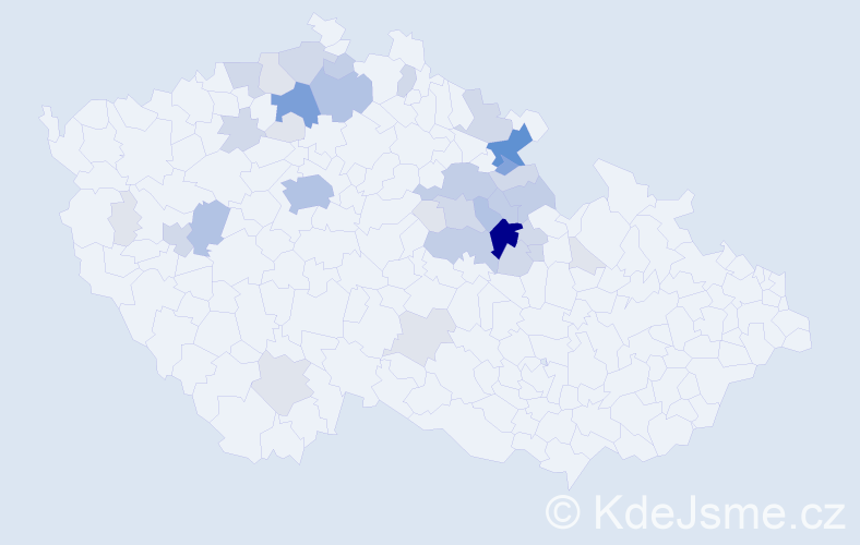Příjmení: 'Tupcová', počet výskytů 122 v celé ČR