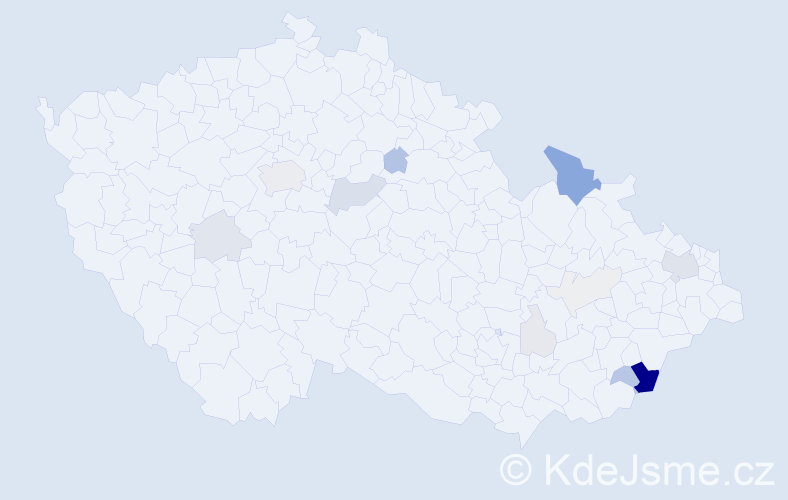 Příjmení: 'Nedavašková', počet výskytů 53 v celé ČR