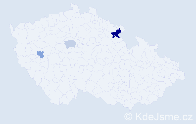Příjmení: 'Pyrihová', počet výskytů 5 v celé ČR