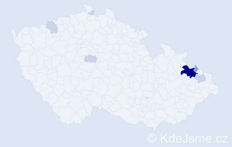 Příjmení: 'Lissková', počet výskytů 20 v celé ČR
