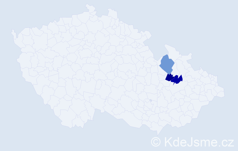 Příjmení: 'Giessl', počet výskytů 9 v celé ČR