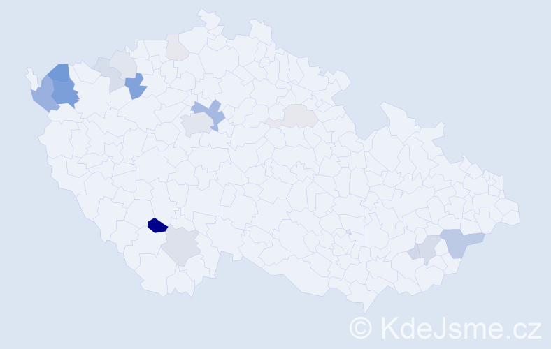 Příjmení: 'Hüttl', počet výskytů 49 v celé ČR
