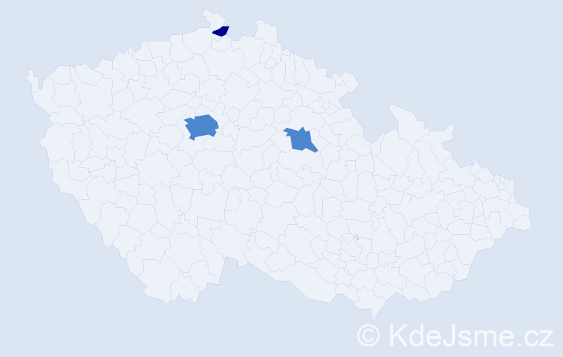 Příjmení: 'Vakulenko', počet výskytů 5 v celé ČR