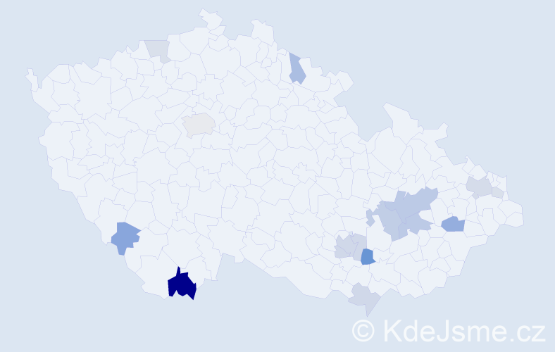Příjmení: 'Plchot', počet výskytů 32 v celé ČR