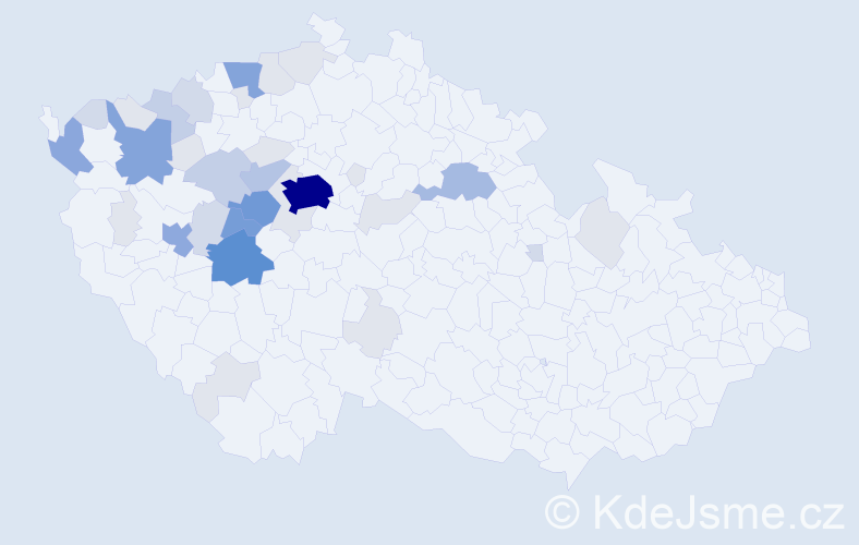 Příjmení: 'Endršt', počet výskytů 133 v celé ČR