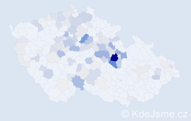Příjmení: 'Hurychová', počet výskytů 414 v celé ČR