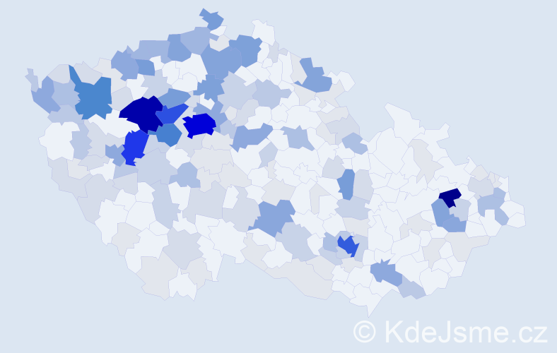 Příjmení: 'Levová', počet výskytů 555 v celé ČR