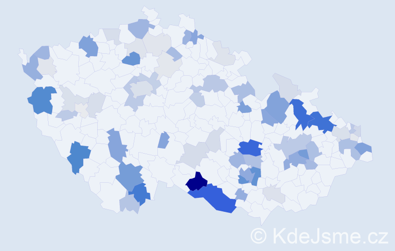 Příjmení: 'Raab', počet výskytů 264 v celé ČR