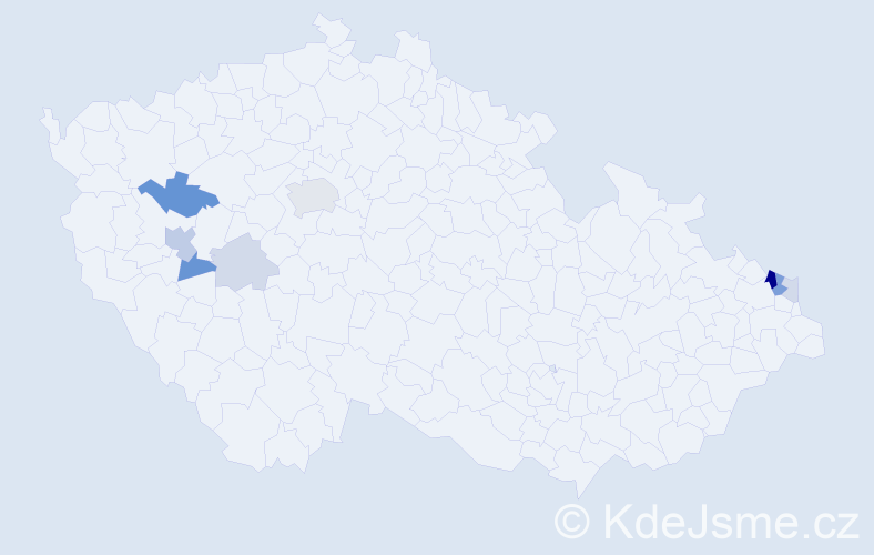 Příjmení: 'Czapek', počet výskytů 22 v celé ČR