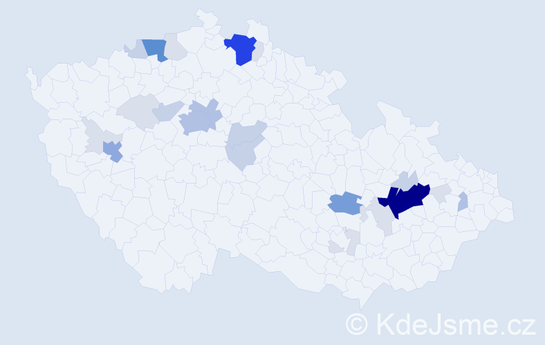 Příjmení: 'Tandlerová', počet výskytů 85 v celé ČR