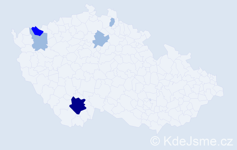 Příjmení: 'Kasparides', počet výskytů 10 v celé ČR