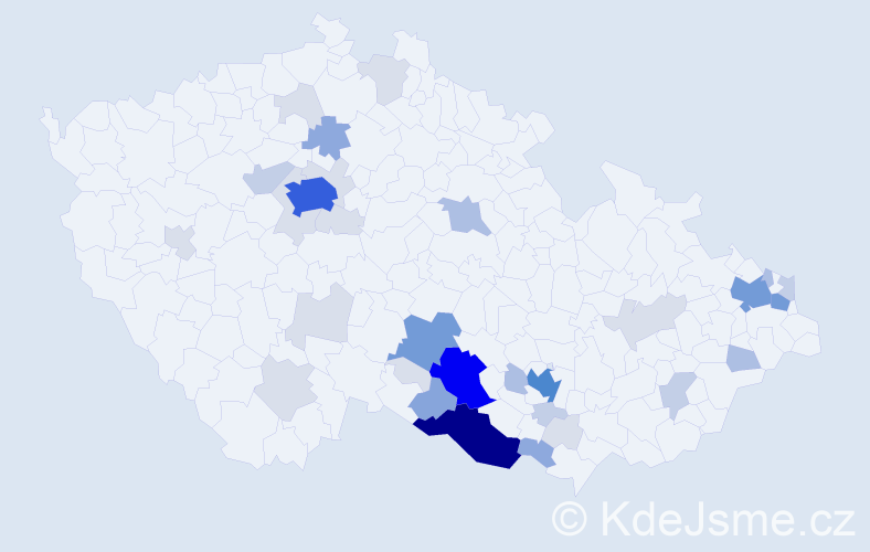 Příjmení: 'Sapík', počet výskytů 129 v celé ČR
