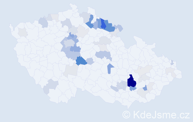 Příjmení: 'Srnová', počet výskytů 162 v celé ČR