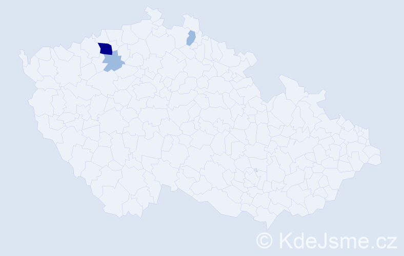 Příjmení: 'Szelid', počet výskytů 6 v celé ČR