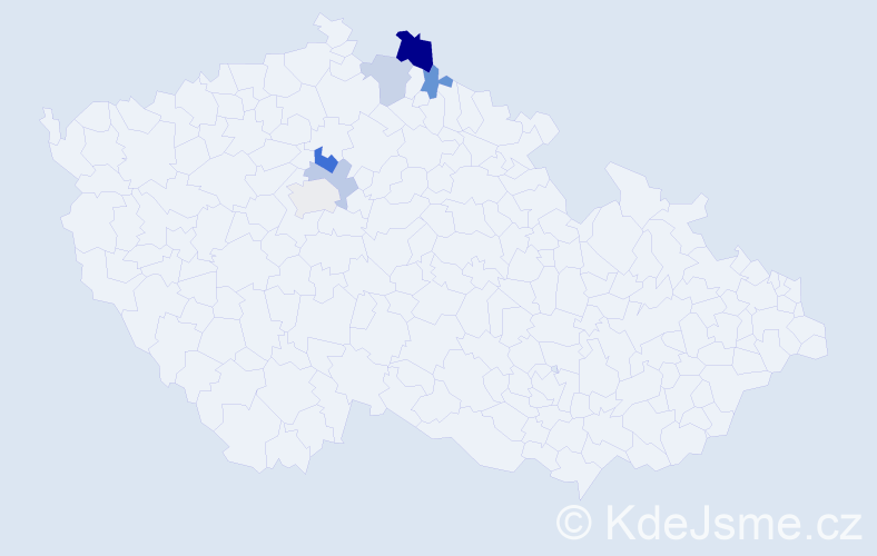 Příjmení: 'Ramzerová', počet výskytů 9 v celé ČR