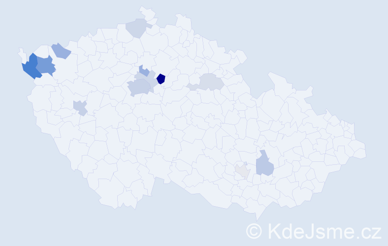Příjmení: 'Ševčenko', počet výskytů 33 v celé ČR