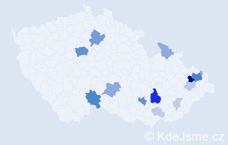 Příjmení: 'Gurka', počet výskytů 48 v celé ČR