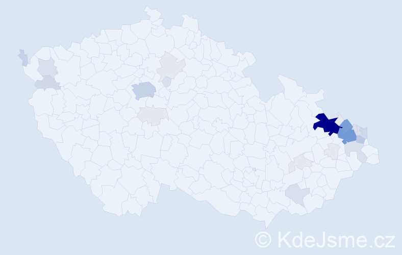 Příjmení: 'Graca', počet výskytů 110 v celé ČR