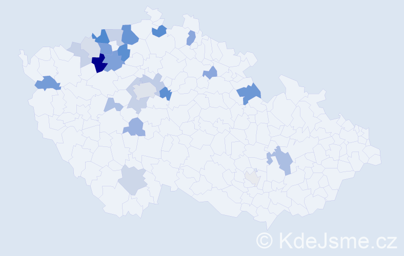 Příjmení: 'Janich', počet výskytů 68 v celé ČR