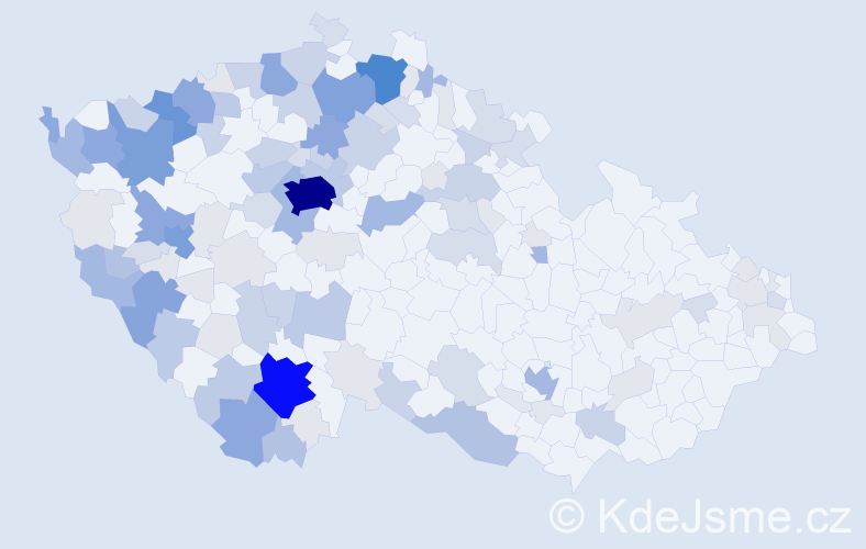 Příjmení: 'Glaserová', počet výskytů 369 v celé ČR