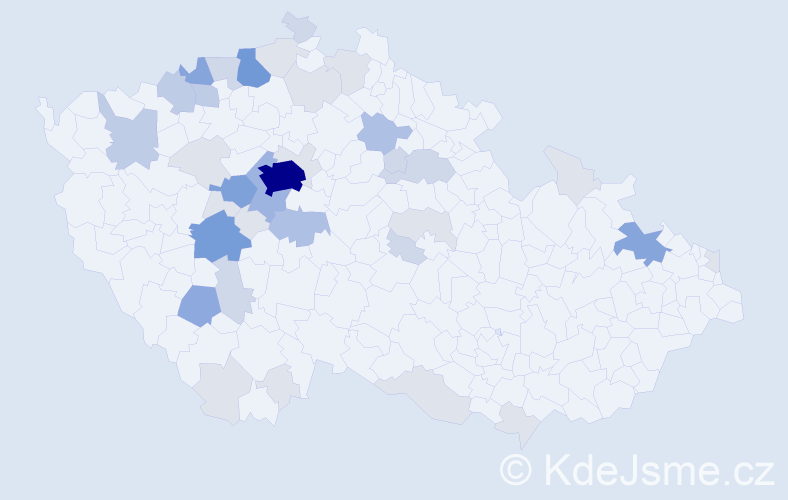 Příjmení: 'Korejsová', počet výskytů 125 v celé ČR