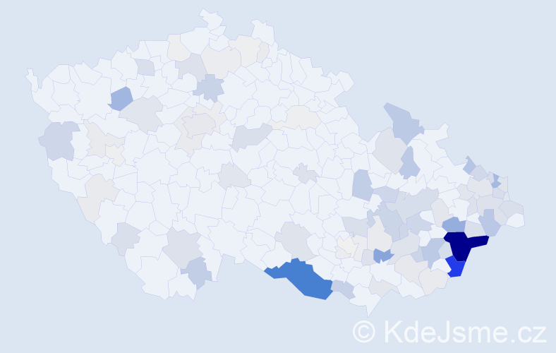 Příjmení: 'Trochta', počet výskytů 328 v celé ČR