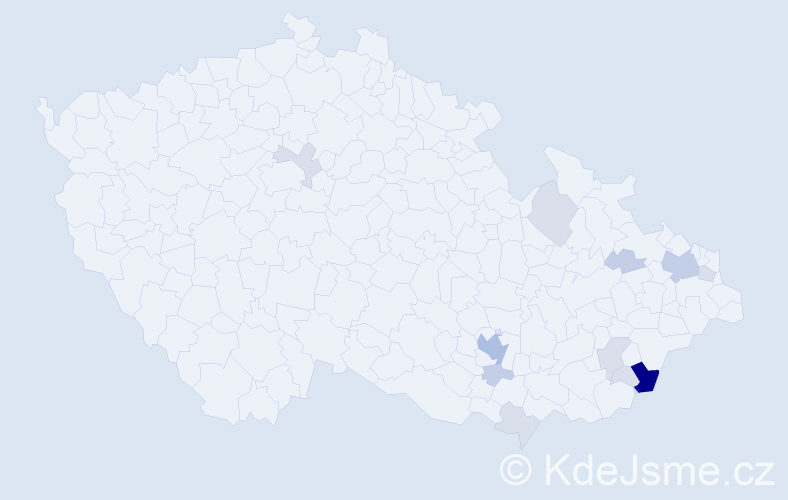 Příjmení: 'Nevrlka', počet výskytů 37 v celé ČR