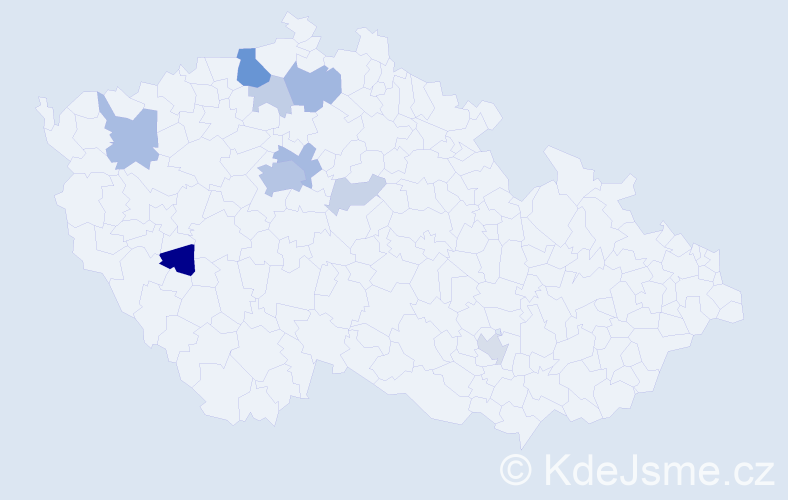 Příjmení: 'Ferentsi', počet výskytů 32 v celé ČR