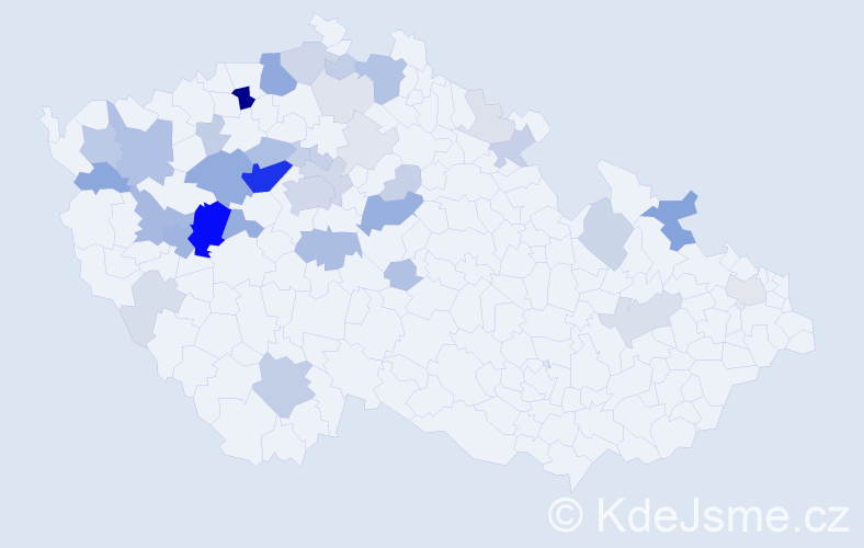 Příjmení: 'Pochová', počet výskytů 141 v celé ČR