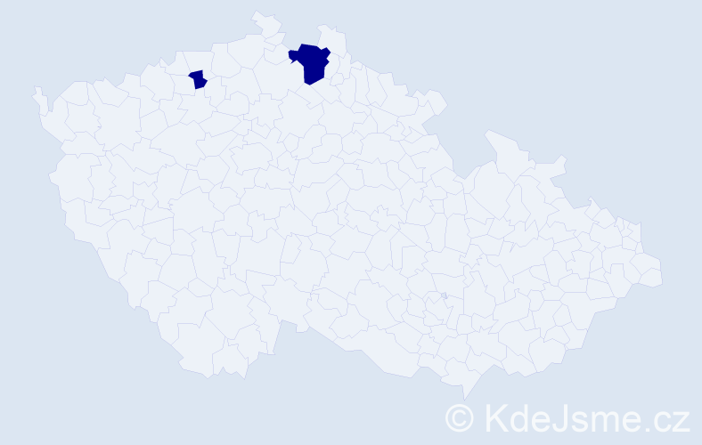 Příjmení: 'Kriemerová', počet výskytů 2 v celé ČR