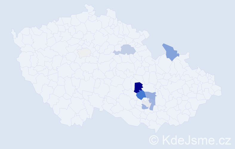 Příjmení: 'Visingr', počet výskytů 17 v celé ČR