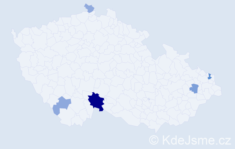 Příjmení: 'Balo', počet výskytů 14 v celé ČR