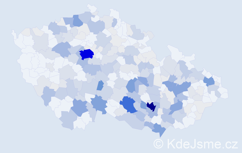 Příjmení: 'Kršková', počet výskytů 871 v celé ČR