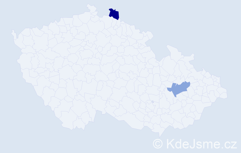 Příjmení: 'Langenegger', počet výskytů 2 v celé ČR