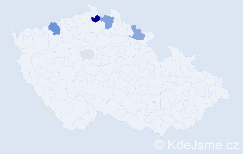 Příjmení: 'Prokopčák', počet výskytů 9 v celé ČR
