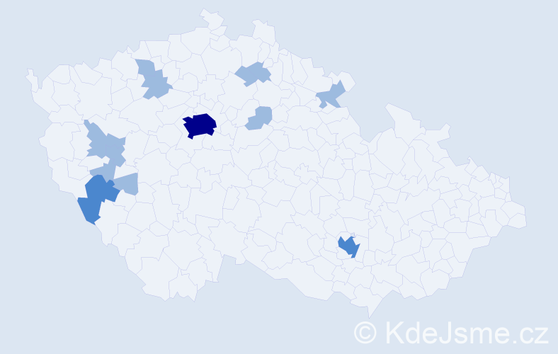 Příjmení: 'Hinz', počet výskytů 18 v celé ČR