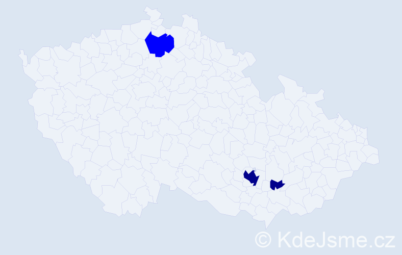 Příjmení: 'Badálek', počet výskytů 5 v celé ČR